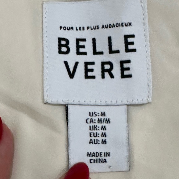 Anthropologie Belle Vere Denim Vest Cream Off White Sz Medium - Picture 5 of 9